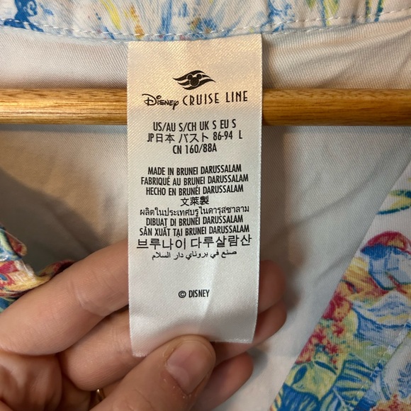 Disney Cruise Line Tropical Tank Top Dress Size S Vacation Aloha Mickey Travel - Picture 2 of 8